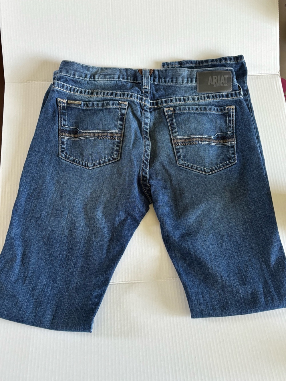 Ariat Men’s Indigo Washed Slim Straight Jeans - Picture 7 of 12
